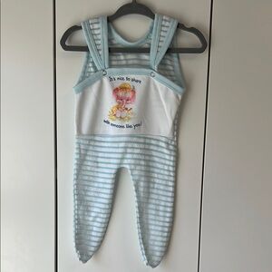 Blue Striped Baby Footie